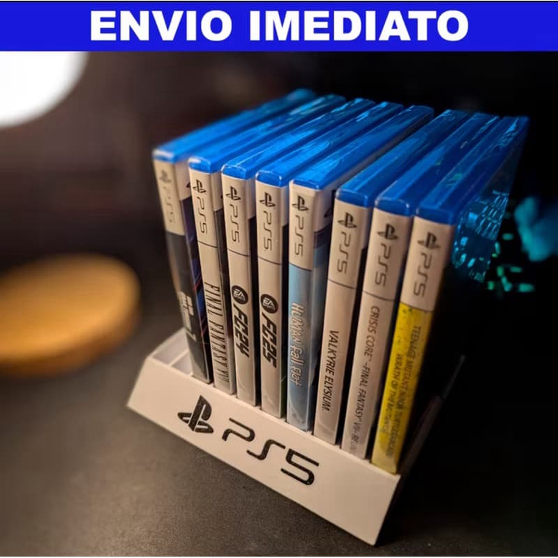 Case Suporte Organizador para Jogos CD DVD Playstation PS5 Personalizado!