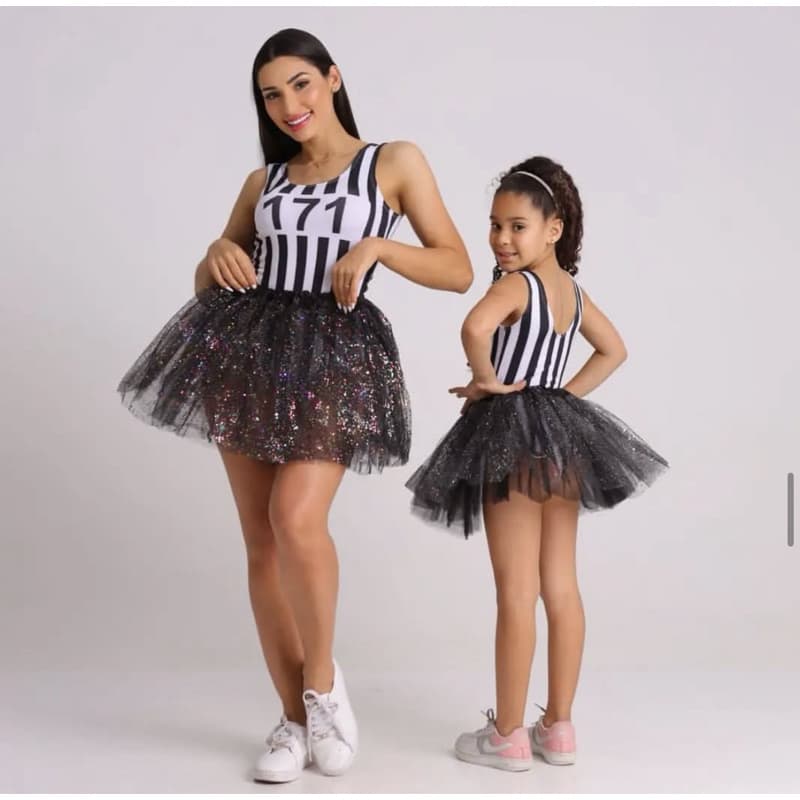 Fantasia Presidiária com Saia de Tule – Adulto ou Infantil