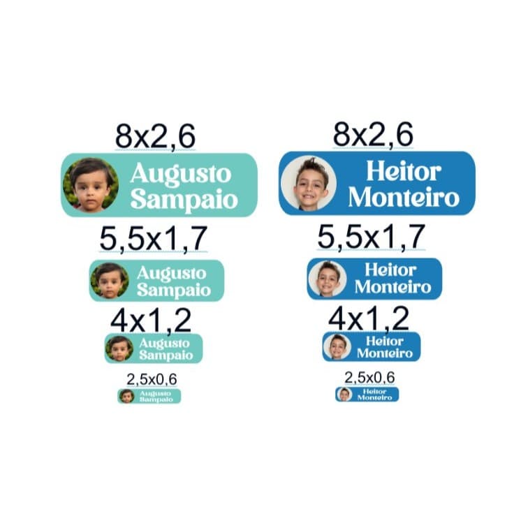 Material  escolar Kit 100 Etiquetas Escolares Personalizadas com Foto da Criança para Material Escolar LAVAVEL