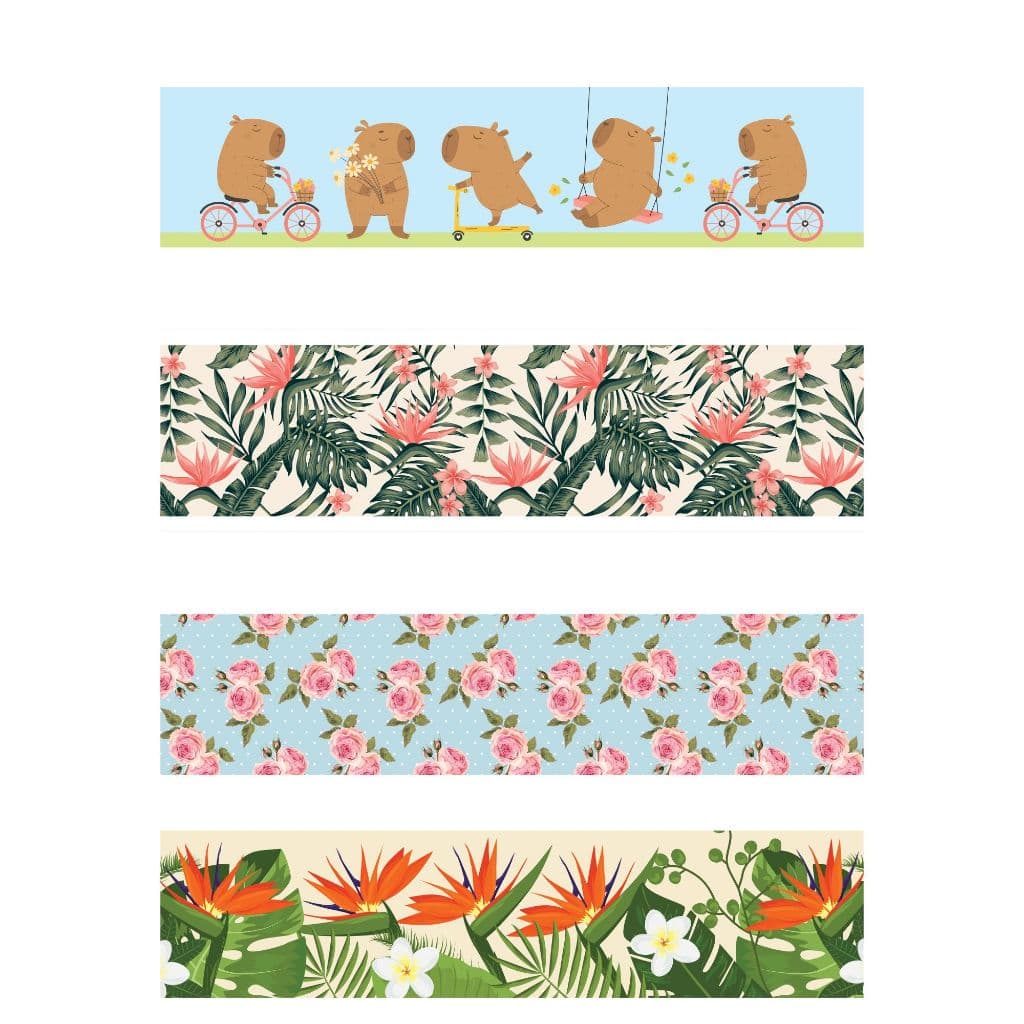 Kit 02 C/ 32 Faixas Digital + 2 Brinde Variadas sem Repetir Desenho 49cm x 12,5 cm larg P/ Panos de Prato Artesanatos