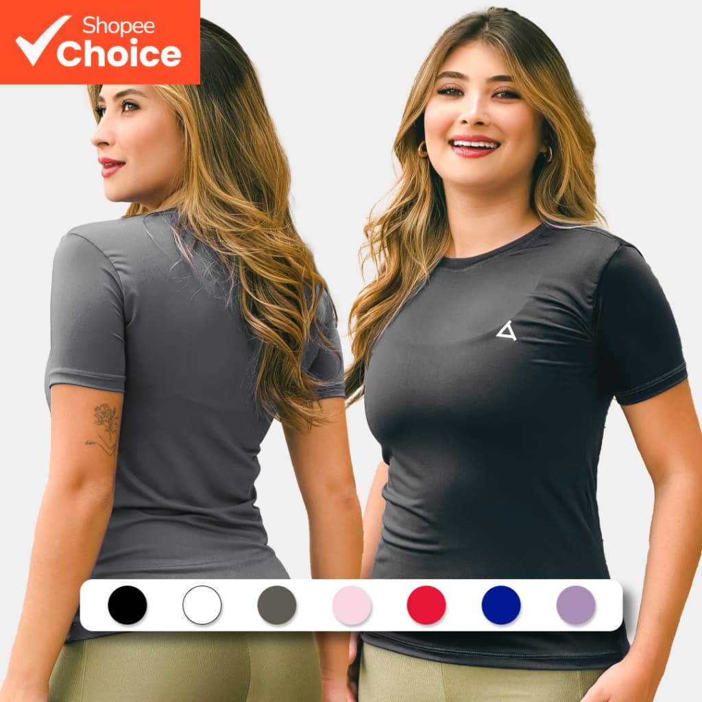 Kit 2 Camiseta Academia Feminina Dry Fit Proteção UV 50% Blusa Baby Look Para Treino Corrida