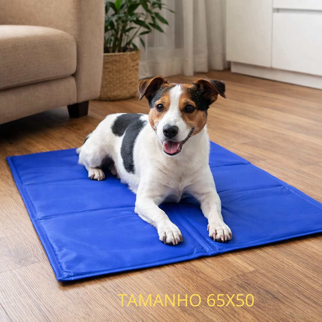 Tapete Gelado Refrescante 65x50 Para  Pet Gato Cão Refrescante Colchonete