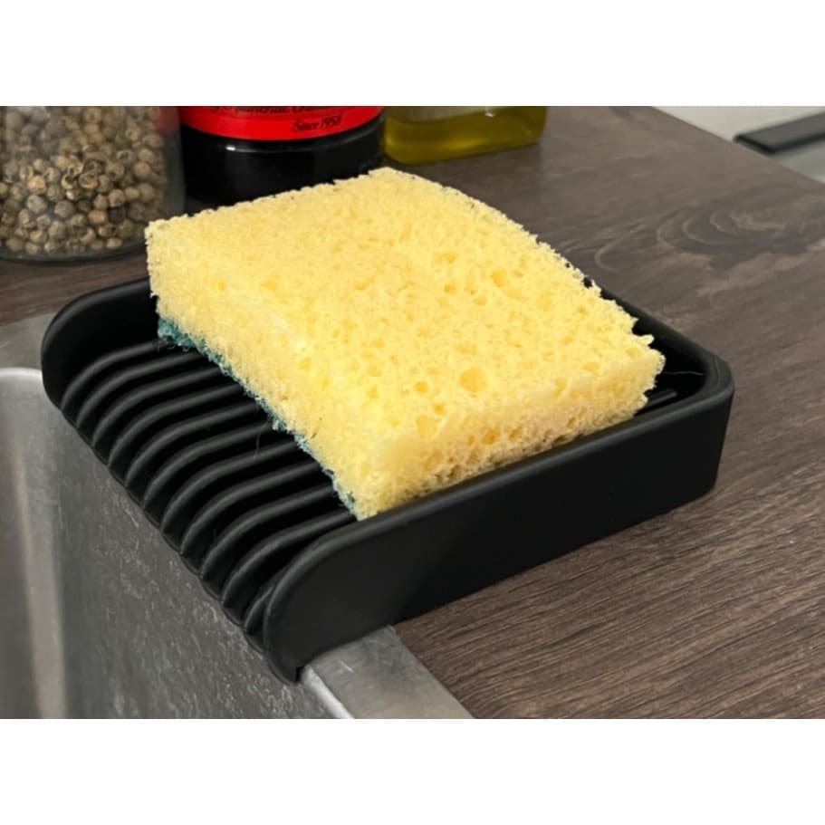 Suporte Organizador de Esponja e Bucha para Pia de Cozinha com Escoamento de Água – Antiderrapante e Prático