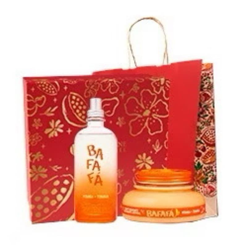 Presente Bafafá: Frappé Hidratante Corporal e Mist Perfumado Pitanga e Toranja L’Occitane au Bresil (caixa+sacola+mimo)