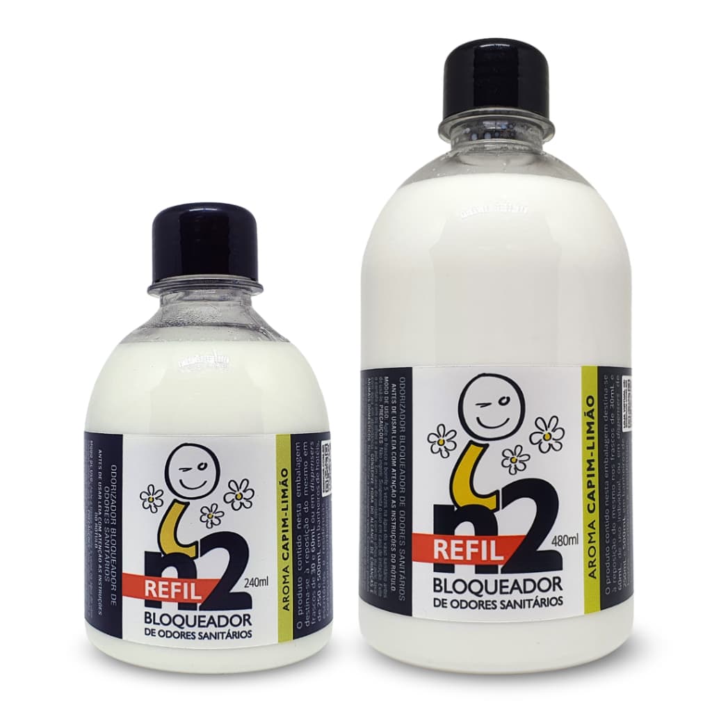 Kit Refil n2 Bloqueador Odores Sanitários 720ml Neutralizador Odorizador Banheiro Lixeira Pet