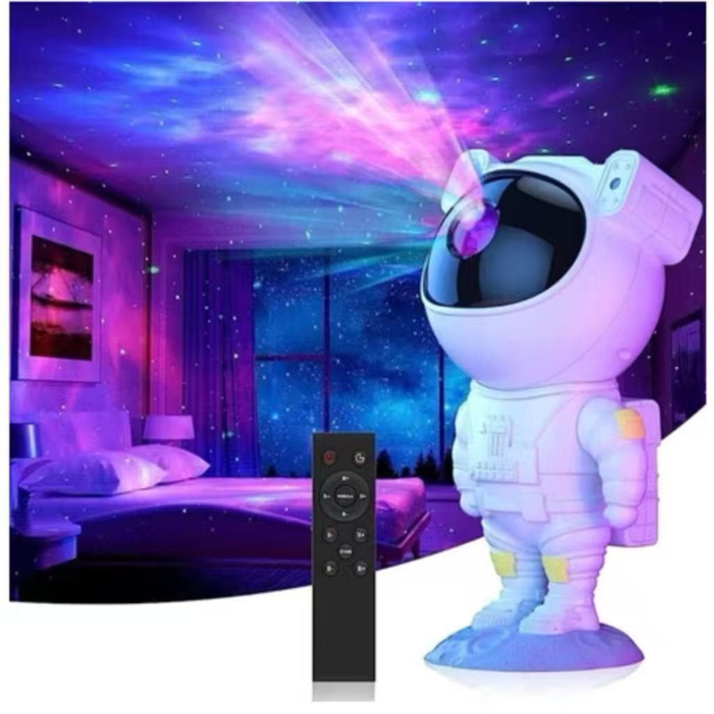 Projetor Noturno Astronauta Galáxia Projetor de Luz Estrelada para Quarto Decoração！