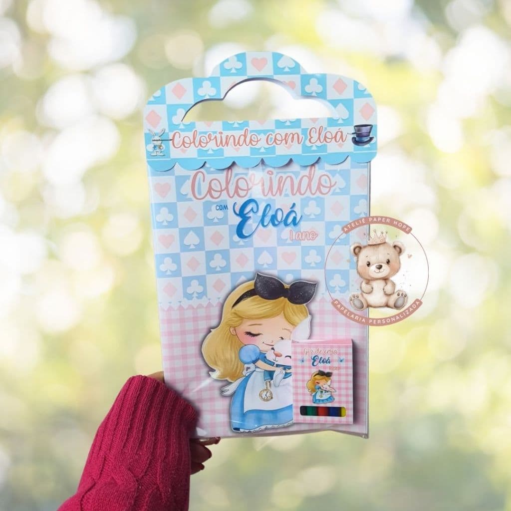 Livro Revistinha de Colorir Alice - Alice Cut - Lembrancinha infantil - Aniversário Alice