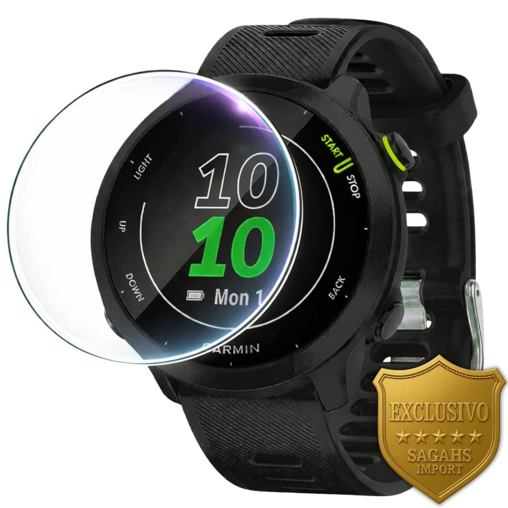 Película Para Garmin Forerunner 55 Smartwatch Redondo Hydrogel Case de Proteção para Relógio
