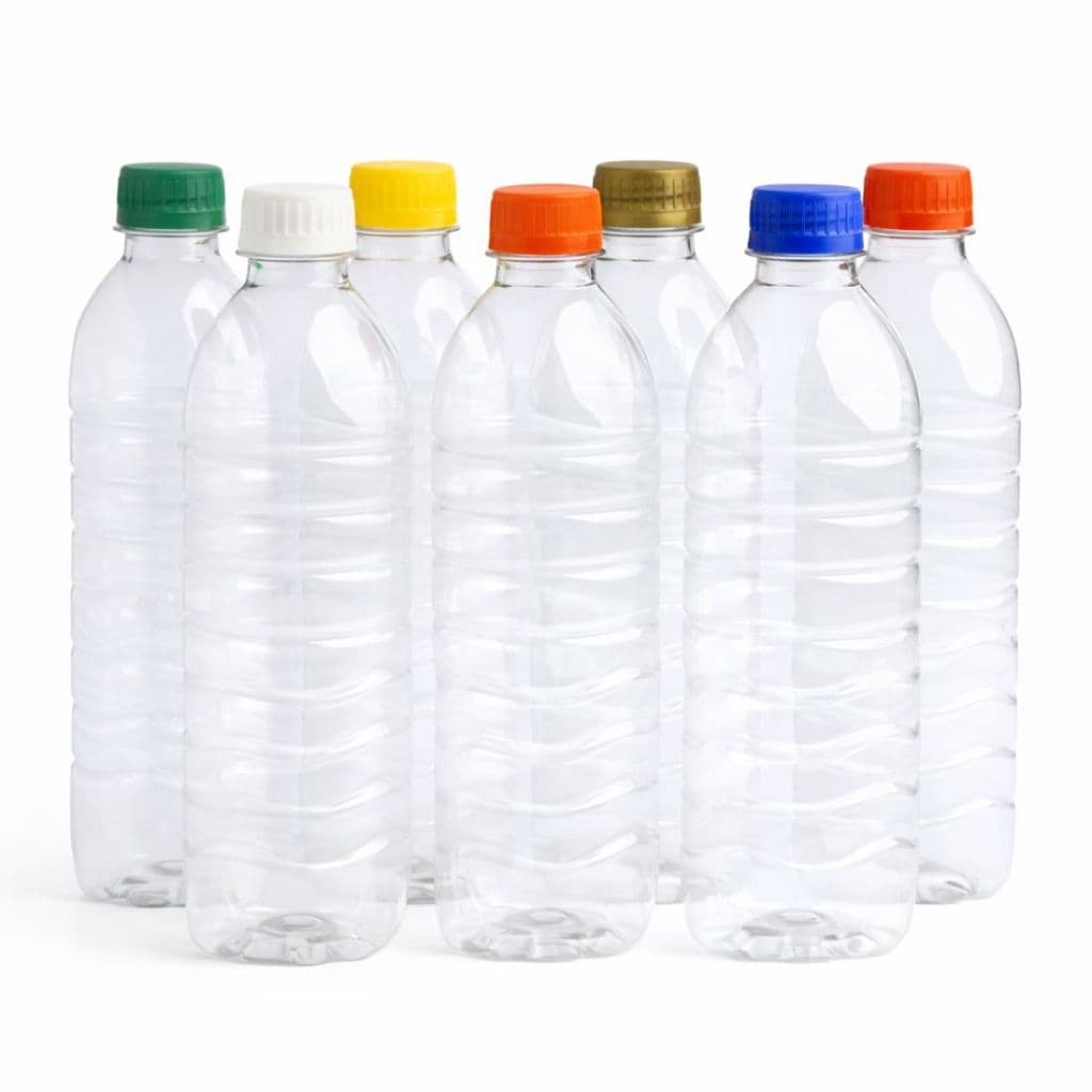 100 Garrafas PET 500ml 510ml Plastico Reforçado Virgem Tampa Lacre, Suco/Cachaça/Limpeza – Atacado