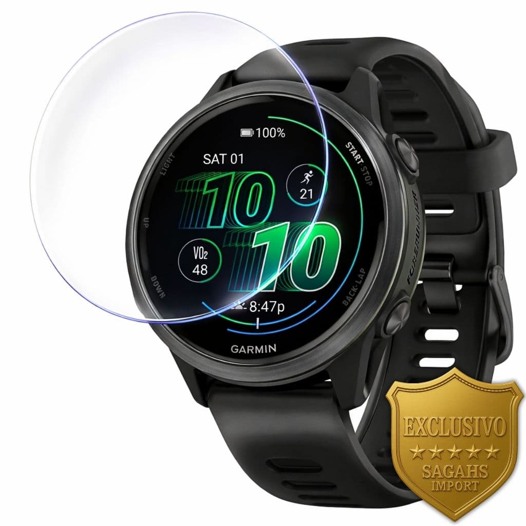 Película Para Garmin Forerunner 570 Smartwatch Redondo Hydrogel Case de Proteção para Relógio