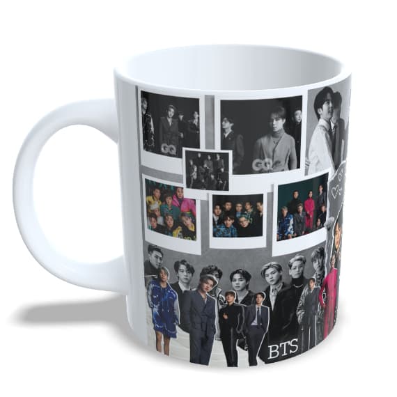 Caneca BTS  Arte 6 - BTS  Porcelana 325ml  qualidade das fotos 4K PREMIUM