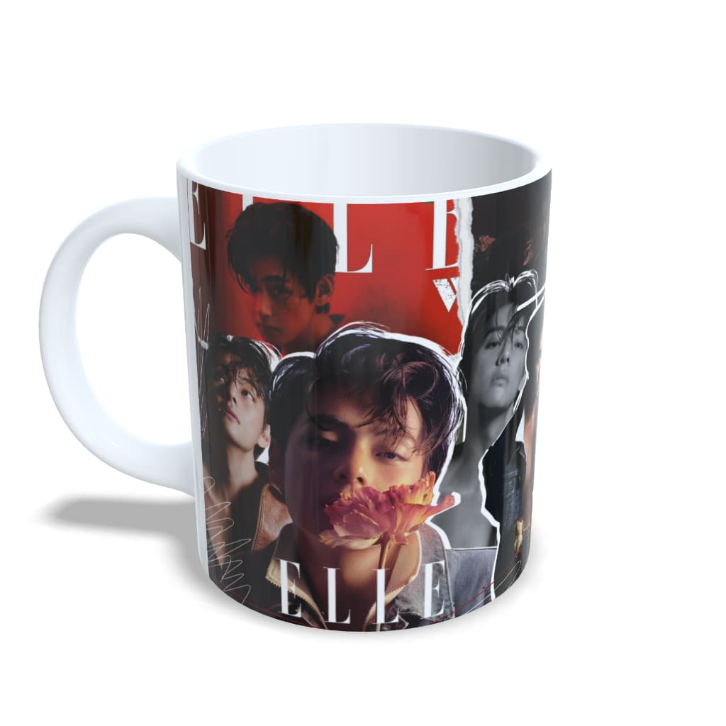 Caneca BTS  Arte 8 - V BTS - Elle Korea ARMY Porcelana qualidade das fotos 4K PREMIUM