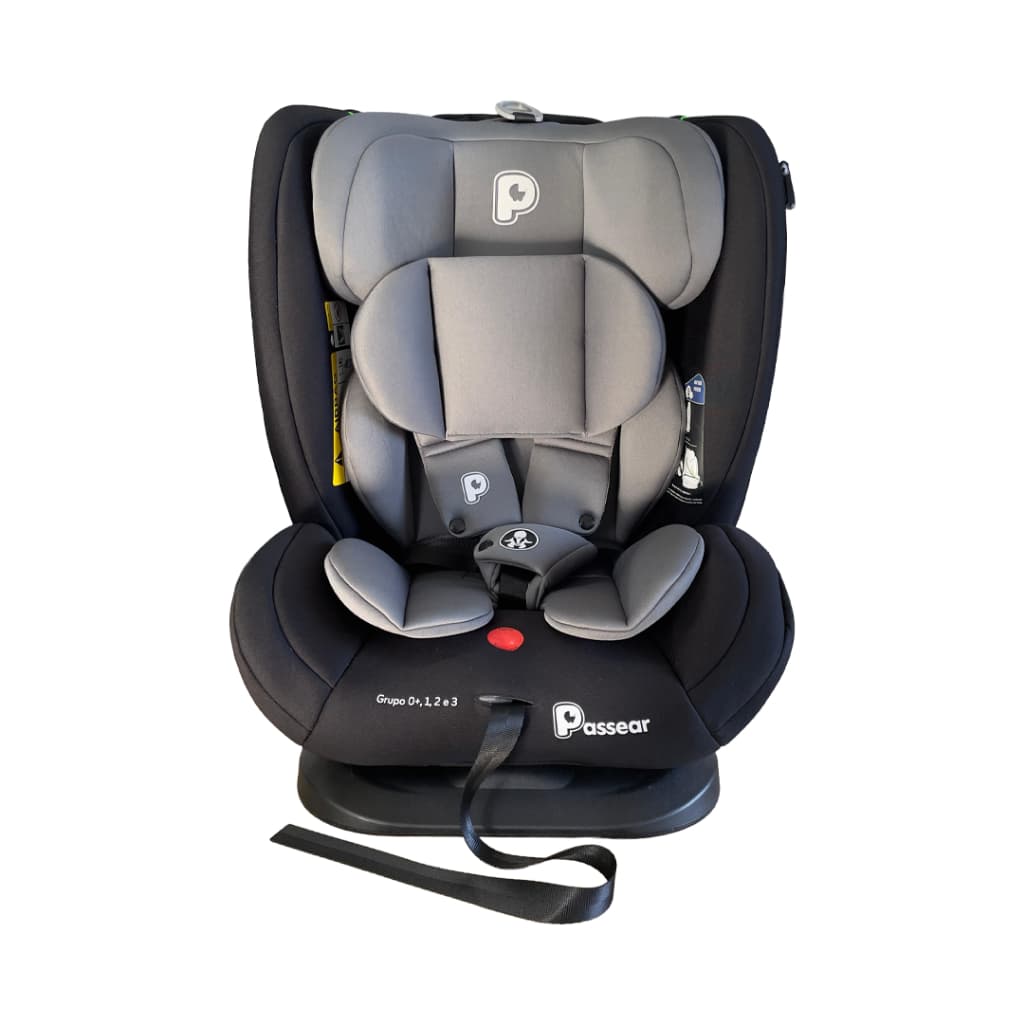 Cadeira Infantil Para Carro Zaya Passear Ajustável de 0 A 36KG Preto Com Cinza