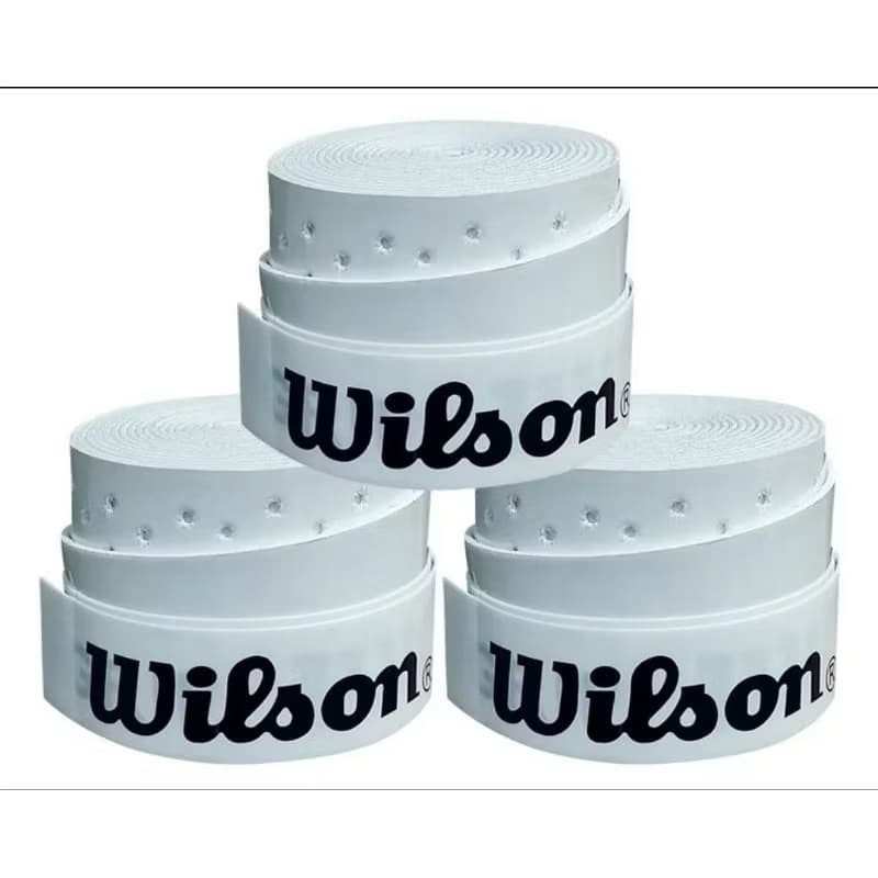 kit 3 Overgrip Wilson Para raquete Beach Tennis Padel Pickleball tennis Cor Branco perfurado envio imediato