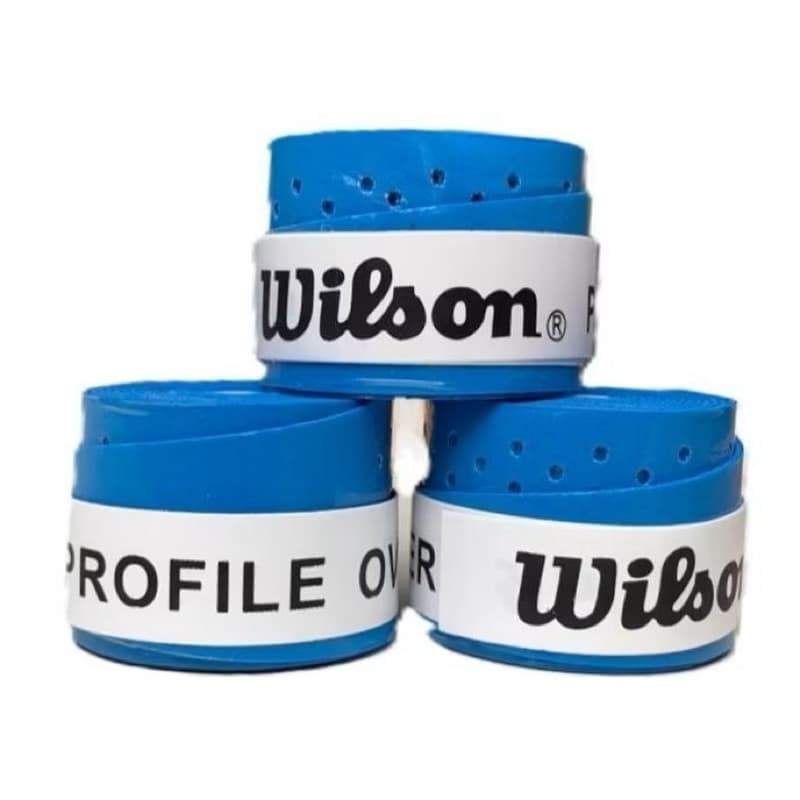 kit Overgrip Wilson Para raquete Beach Tennis Padel Pickleball tennis Cor Azul perfurado kit 3, 5 , 10 envio imediato