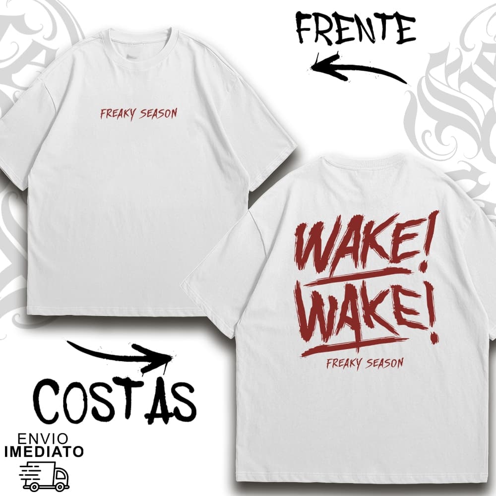 Camiseta Treino Oversized Camisa Academia ''WAKE WAKE'' Lançamento 2026 Premium Envio Imediato - 69