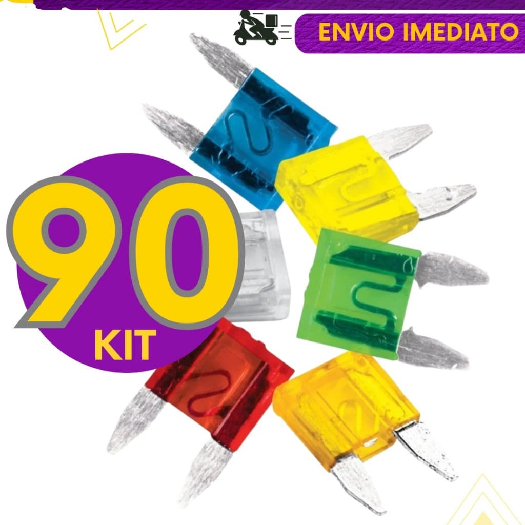 Kit 30, 50 ou 90 un - Fusível Mini Automotivo Lâmina Para Carro E Moto