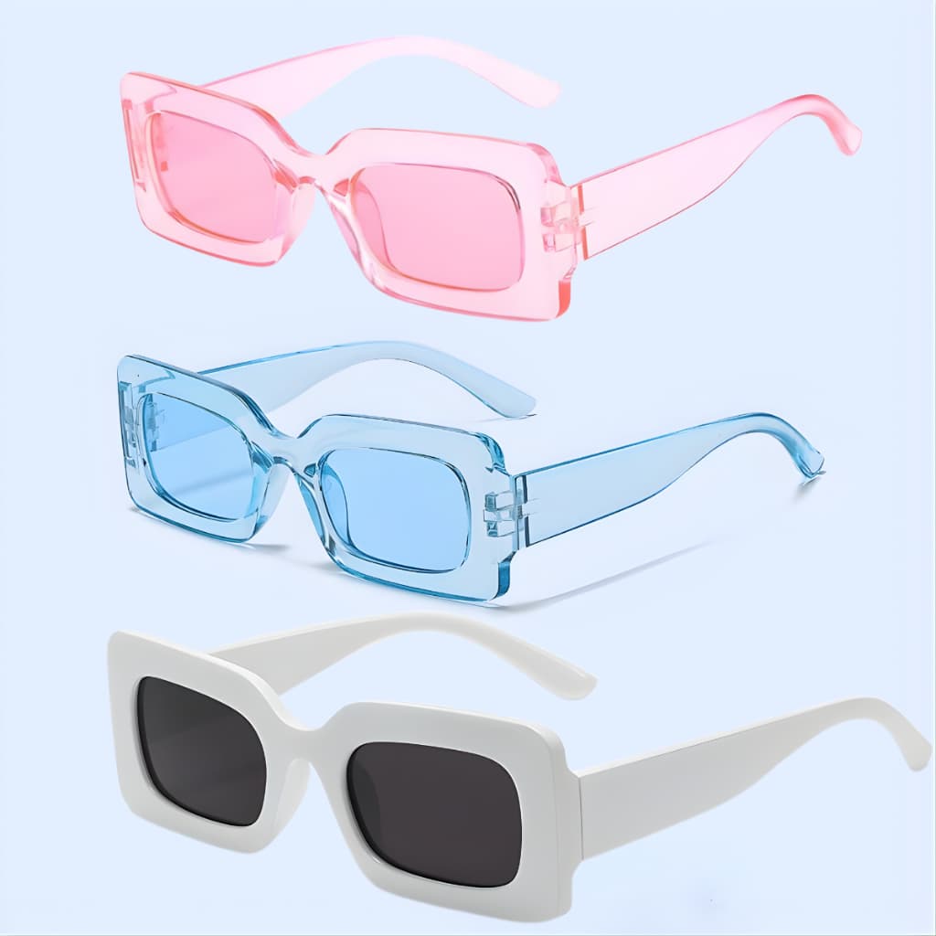 Óculos Feminino Rosa TRansparente Óculos Rosa e Azul Transparente