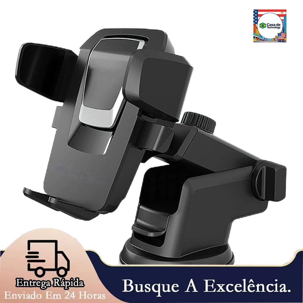 Suporte Celular GPS Veicular Carro Universal Automóvel Saída Ar Grampo Ajustável
