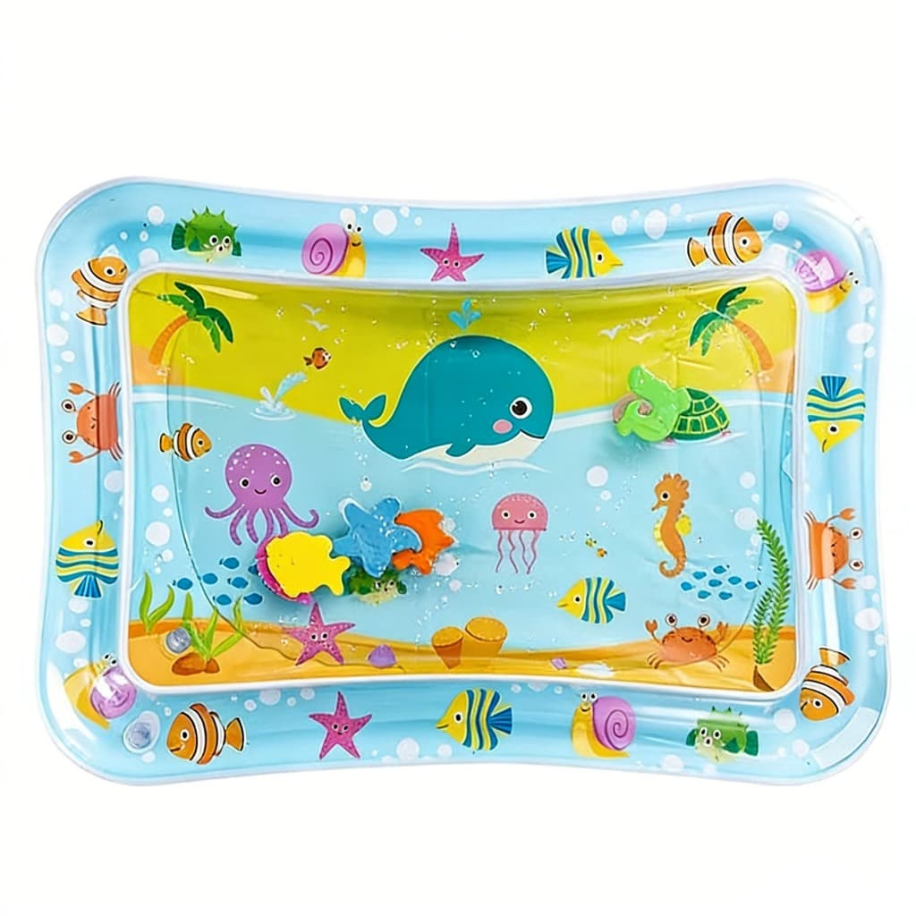 Colchão Inflável Portátil de Água para Bebês, Colchão PVC Inflável para Crianças, Brinquedo Educacional Lúdico Infantil