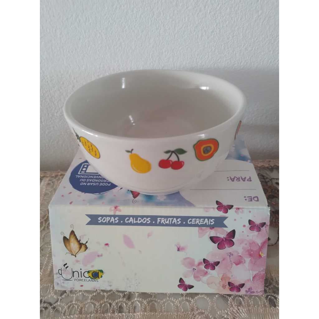 TIGELA DE CERÂMICA 500 ML DECORADA DIVERSAS ESTAMPAS - BOWL PARA MICROONDAS E FORNO