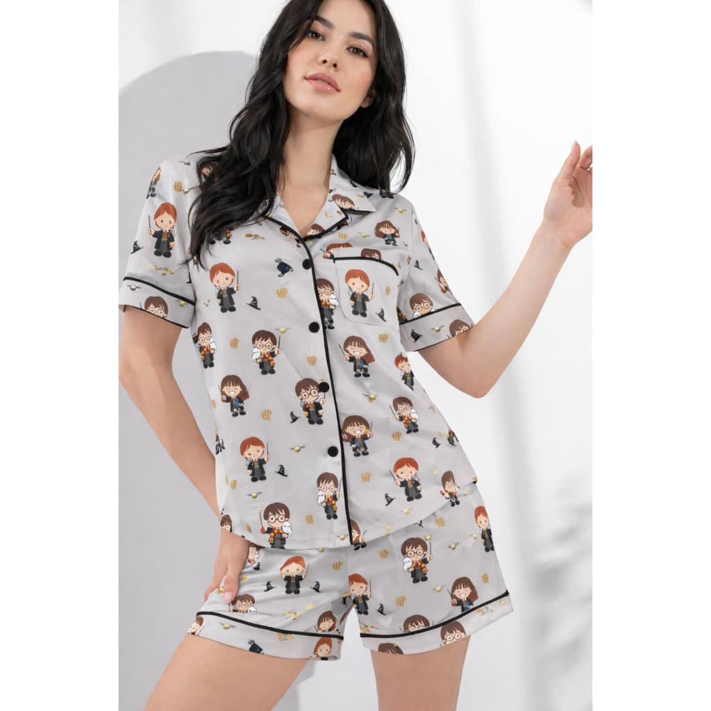 Pijama Americano Feminino - Harry Potter - Baby doll curto