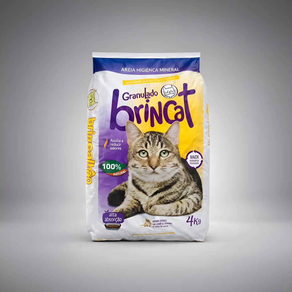 Areia Sanitária para Gatos Aglomerante Sem Cheiro Alta Absorção
