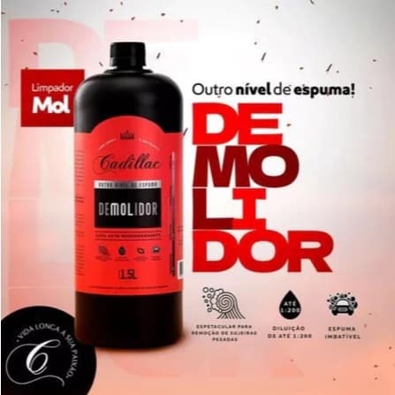 Shampoo Automotivo Cadillac Demolidor 1,5L Desengraxante Alta Espuma
