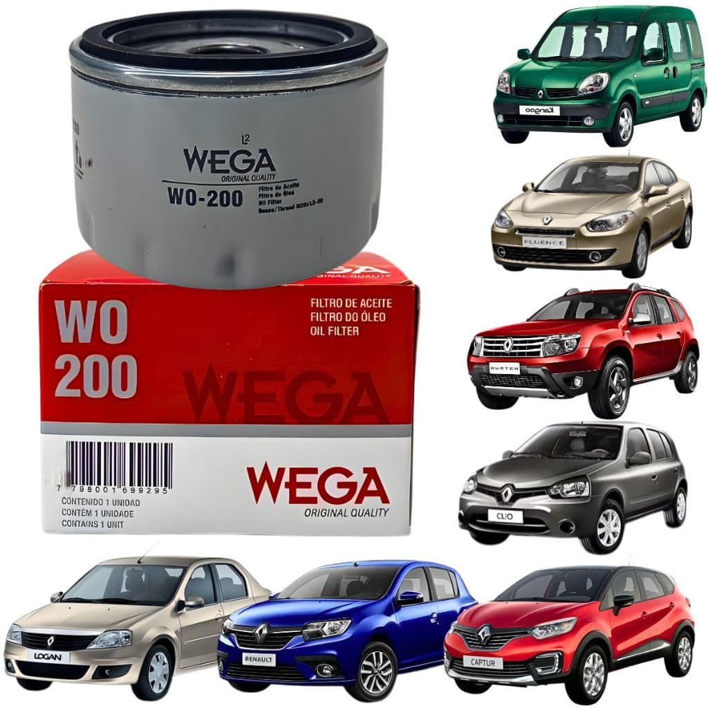 Filtro Òleo Logan Sandero Clio Kangoo Duster Captur 1.6 2.0