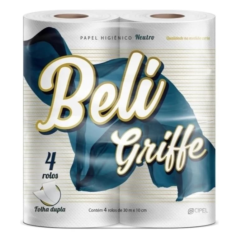 Papel Higienico Folha Dupla Beli Griffe BR II - 12 ROLOS