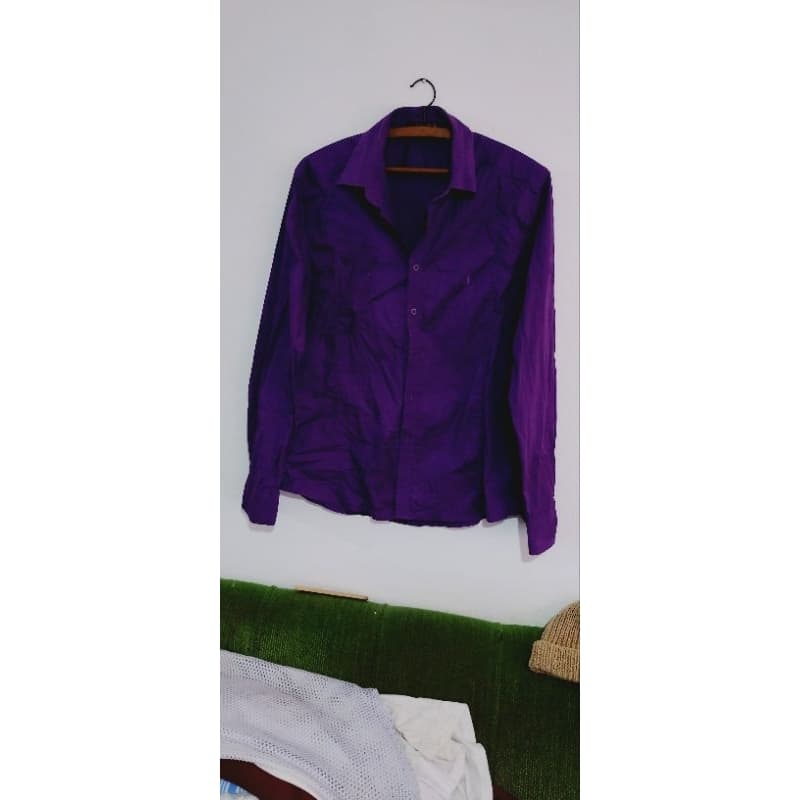 Camisa social masculina Tam. G , roxa , Cidiz Men !!!