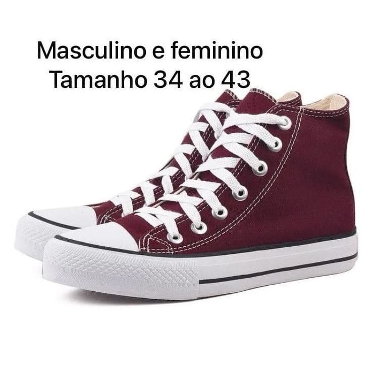 Tênis Botinha Feminino e Masculino All Cano alto Tradicional Oferta+MS CALÇADOS