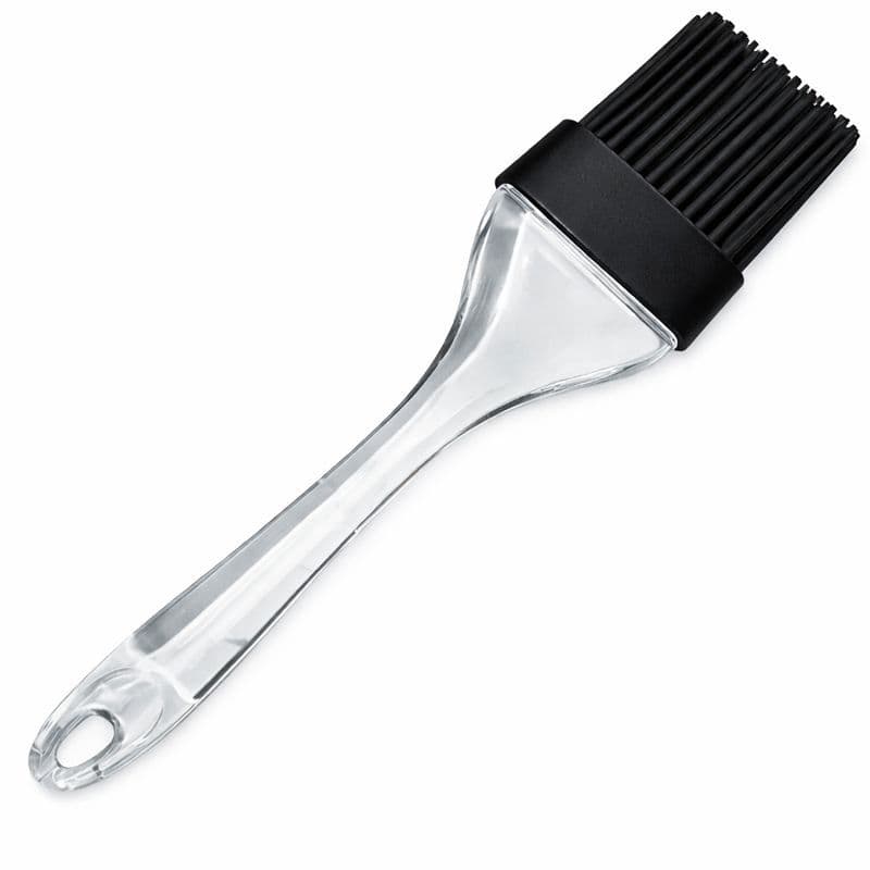 PINCEL DE SILICONE PRETO 22CM CABO ACRILICO JFZ
