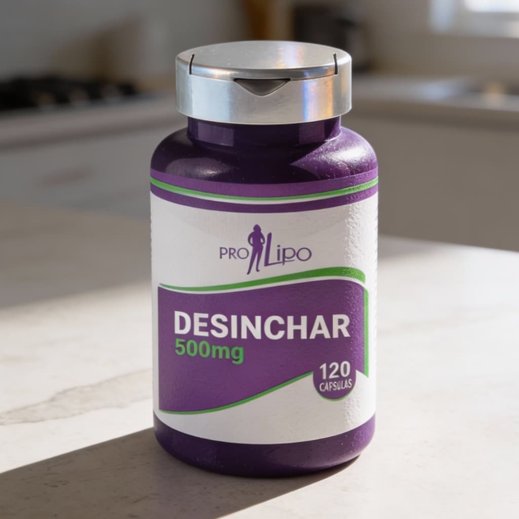 Desinchar 500mg ProLipo 120 Cápsulas Suplemento Natural Redutor de Gorduras
