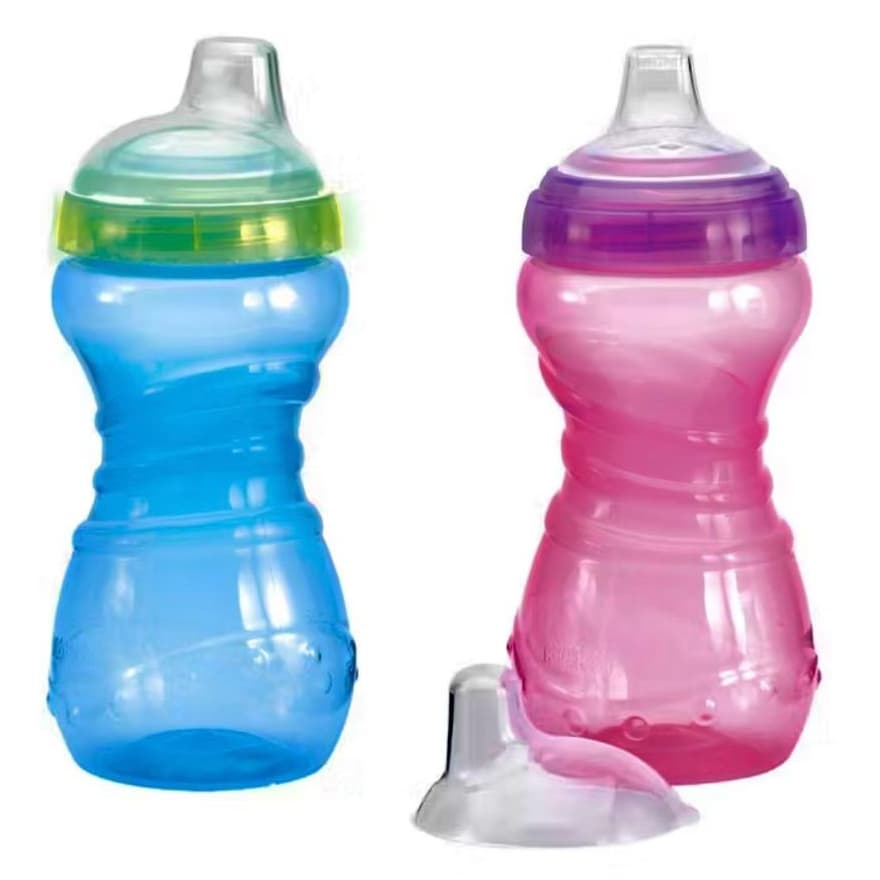 Copo Treinamento Fun Kuka Antivazamento Transição Bico Silicone Macio 330ML Azul ou Lilas
