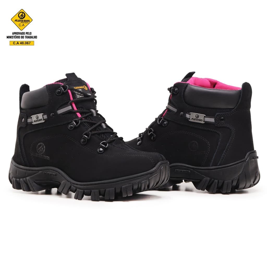 Bota Coturno 2113 MasterBoots Couro Com CA Unissex Para Trabalho
