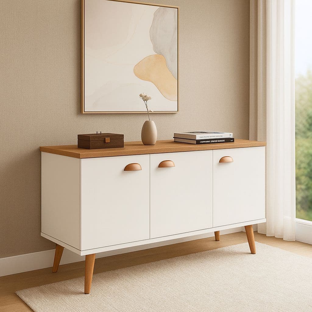 Buffet Aparador Tony com 3 Portas Modern Decoração Organizador