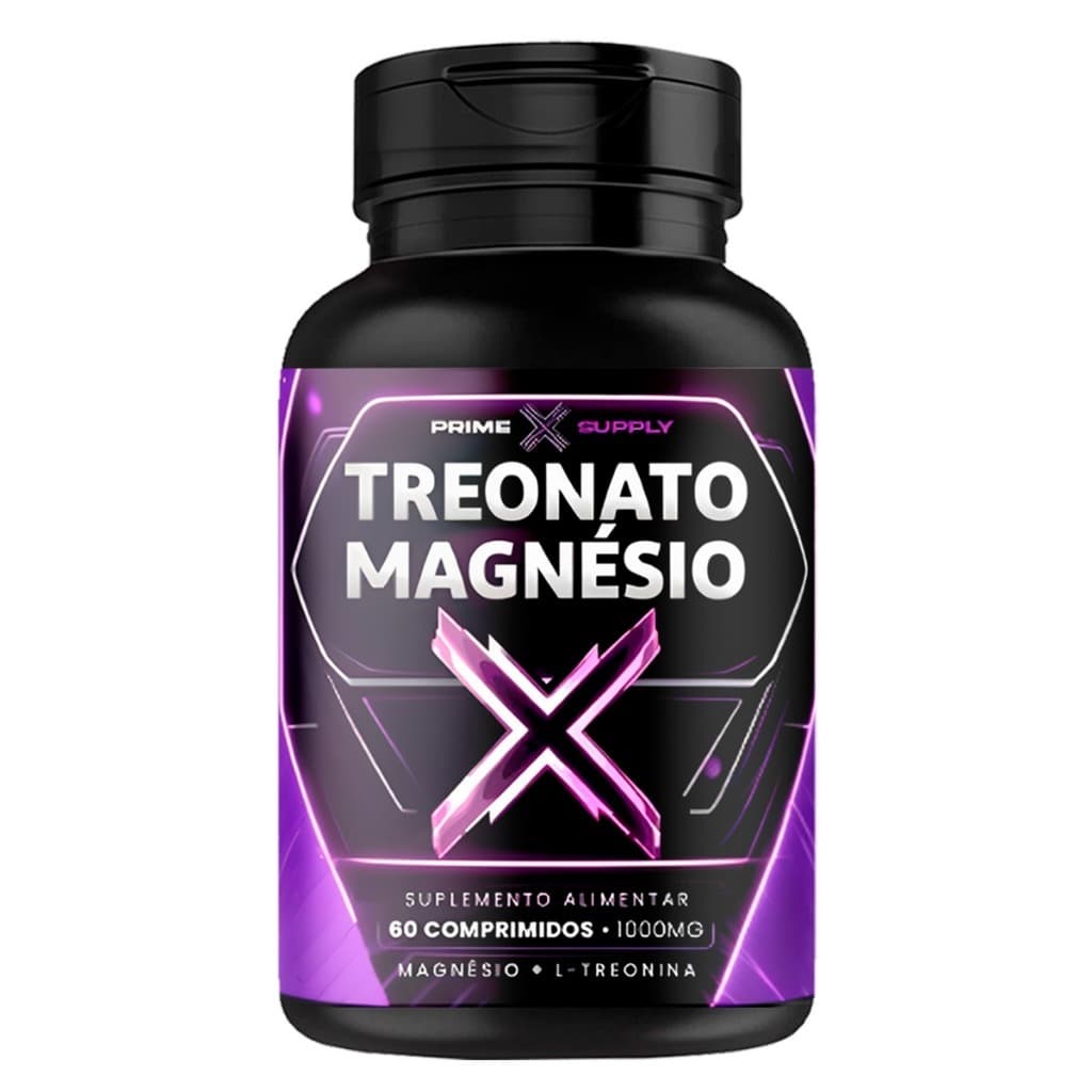 Magnésio L-Treonato Puro 60 Cápsulas Treonina Original 1000mg PrimeX Supply
