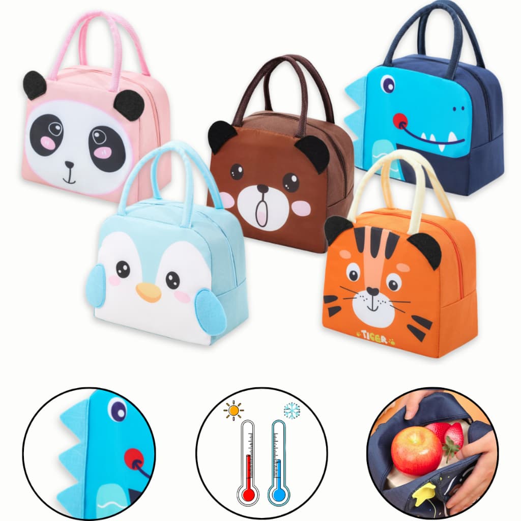 Bolsa Térmica Infantil Lancheira Escolar Personagens Infantil Impermeável Volta às Aulas Mochila