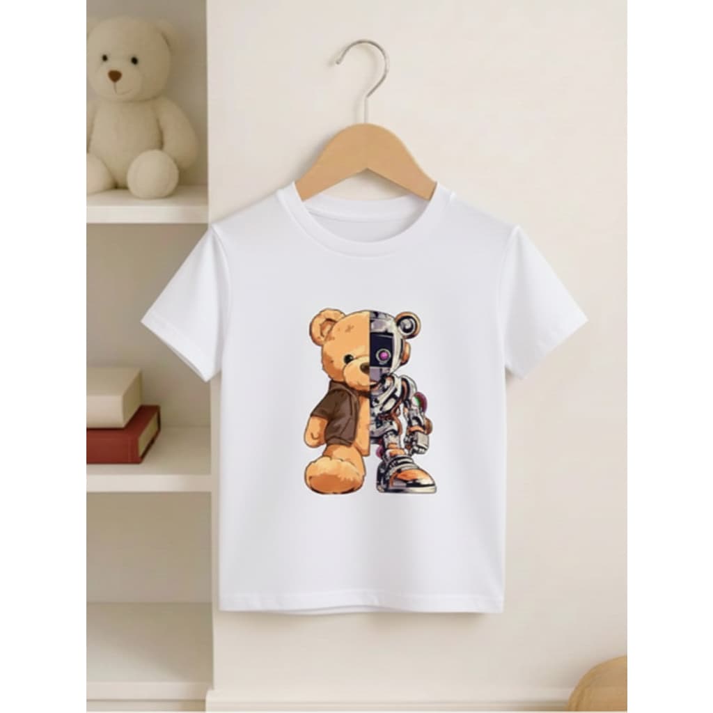 Camiseta Infantil Juvenil Urso Robo Varias Cores 100% Algodão - Lançamento
