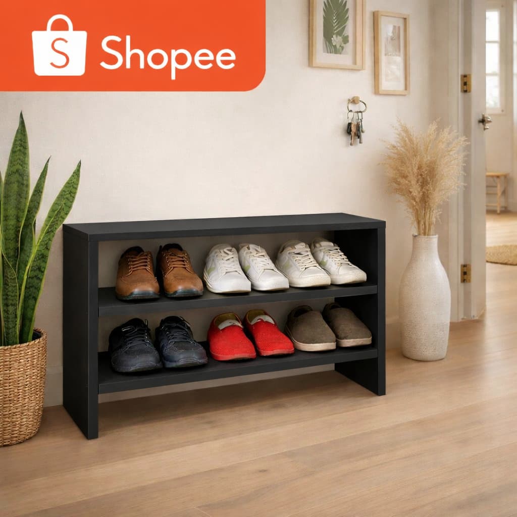 Sapateira Preta Organizadora 60cm 100% MDF Resistente Armário Multiuso Sala Quarto  Lavanderia