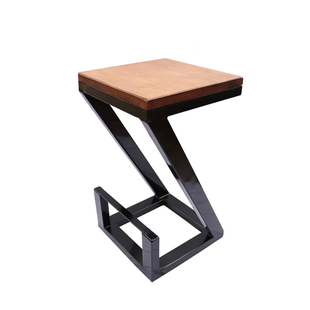 Banco Z 60 cm Altura Reforçado Industrial Ferro Madeira Top