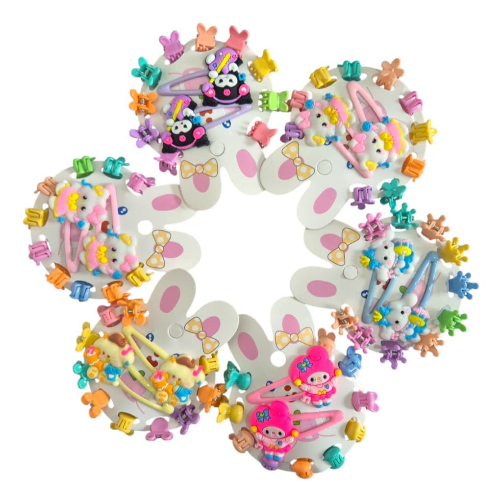 Kit 6 Cartelas Tic Tac Mini Piranha Hello Kitty Coloridos