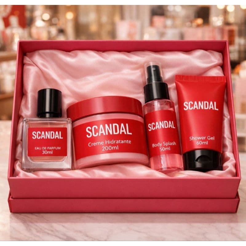 kit Mulher cheirosa Scandal Perfume + Hidratante Corporal 30ml cada