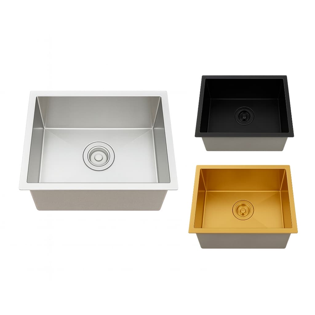 Cuba Gourmet de Cozinha 44x44cm Quadrada Pia de Embutir Sobrepor Premium Aço Inox 304 Brinovar
