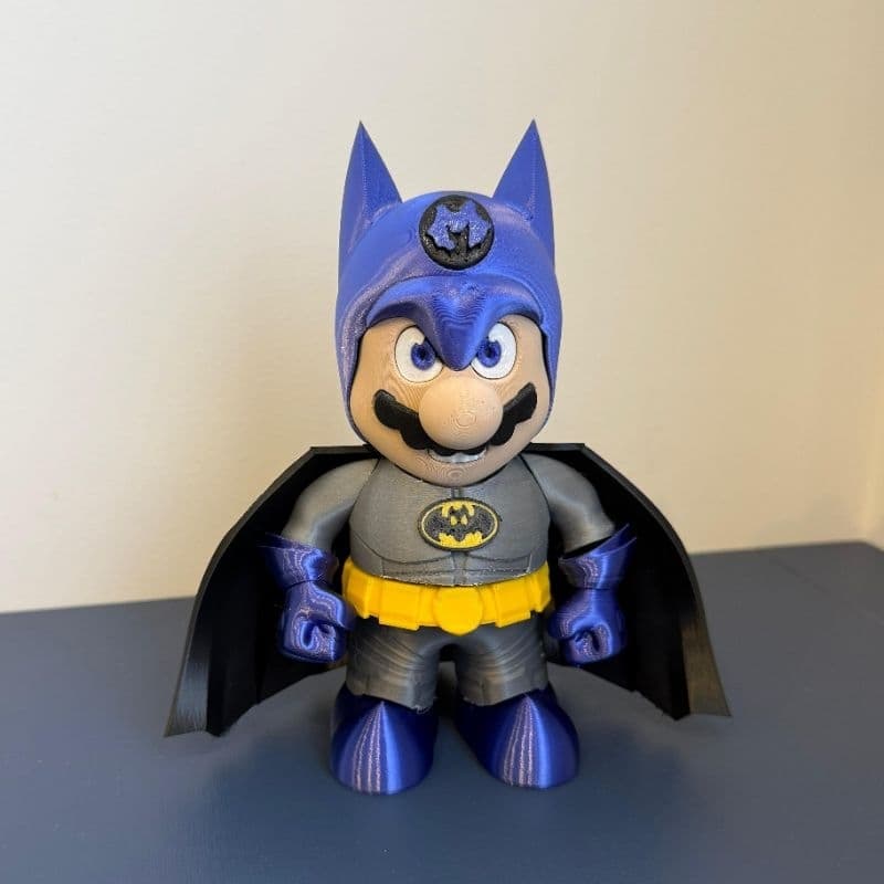Mario Batman - Action figure - Geek - 3D - Super Herói exclusivo