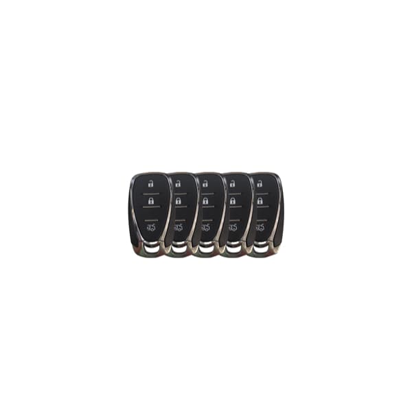 KIT C/5 CARCAÇAS DE  CHAVE CANIVETE GM 3 BOTÕES TRACKER CRUZE COM LÂMINA - ACOMPANHA ADESIVO DE ALUMÍNIO