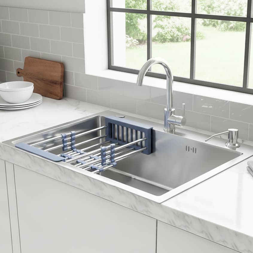 Cuba Gourmet Aço Inox 60x45 Kit Com Cesto Escorredor Retrátil e Dosador Embutido