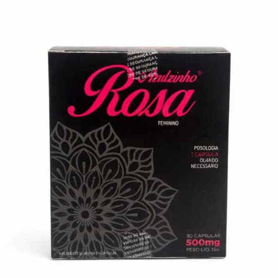 Azulzinho Rosa Feminino Linha Feminina Cápsulas mais disposição e energia 500mg 30 Unidades