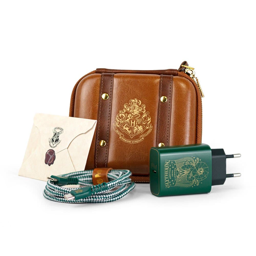 Kit de Carregamento Turbo com Estojo USB-C 33W Verde | Sonserina Harry Potter